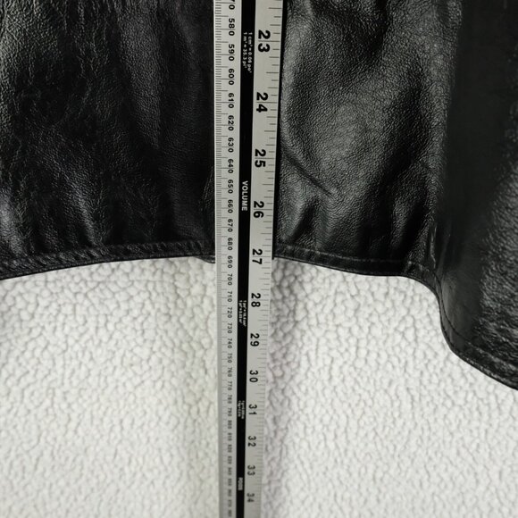 Wilsons Leather Jacket Mens Extra Large Black Yellow M Julian Cafe Racer Vintage - Picture 5 of 9